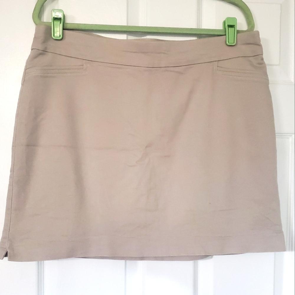 SKORT Croft & Barrow The Effortless Stretch Skort Tan Women's Size 16 Regular